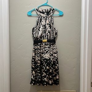Black and Gold Formal Cocktail Dress